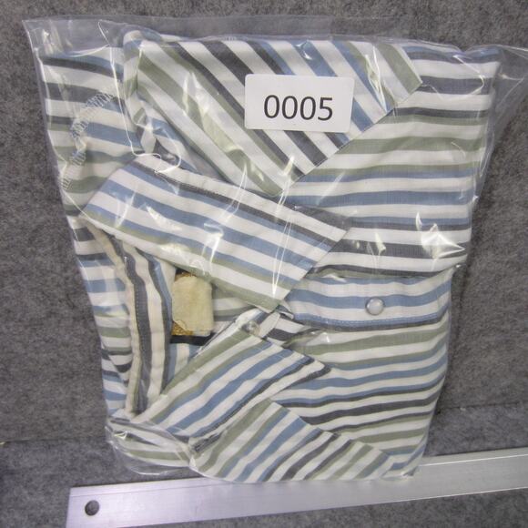 Vintage Holt Shirt Mens Large Striped Western Pearl Snap 70s 80s - Picture 11 of 11